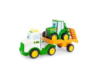 John Deere Farmin Friends Hauling Set with Backhoe Tractor