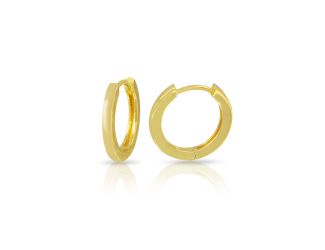 PARIKHS Gold Plated huggie Hoop Earrings in 925 Sterling Silver