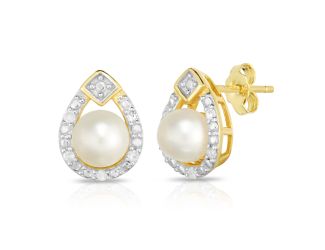 Pearl & Diamond Earrings