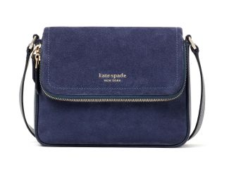 Run Around Colorblocked Suede Large Flap Crossbody - Deep Spade Multi