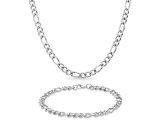Gents Figaro Bracelet & Necklace Set