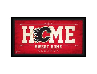 10" x 20" Home Sweet Home Framed Collage - Calgary Flames