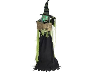 6-Ft. Tall Motion-Activated Enchantress Witch by SVI, Premium Talking Halloween Animatronic, Plug-In