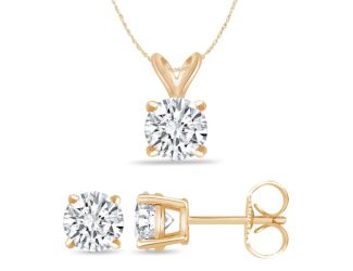 Bright White Round Lab Grown Diamond Set  in 14K Yellow Gold 1.60ct, Color-FG, Clarity-VVS