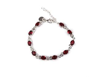 Ruby Red Crystal Bracelet