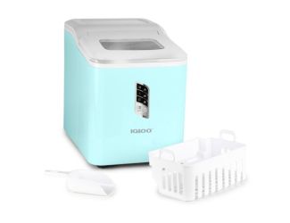 26lb Automatic Self-Cleaning Ice Maker Aqua
