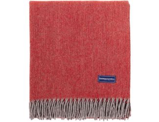 Faribault Mill Ashby Wool Throw - Red
