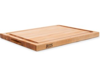 Maple Reversible Cutting Board with Groove, 24'' x 18'' x 1.5''