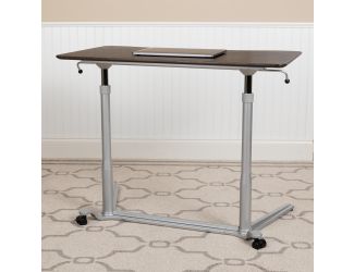 Wood Grain Sit-Down, Stand-Up Ergonomic Computer Desk - Standing Desk