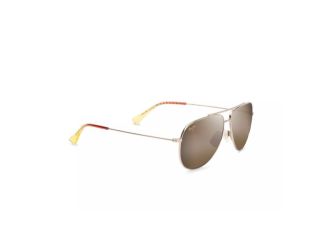 Hau'oli Polarized Sunglasses Shiny Light Gold Frame HCL Bronze Lens