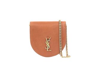 Saint Laurent Baby Kaia Satchel Brown Smooth Leather Micro Bag