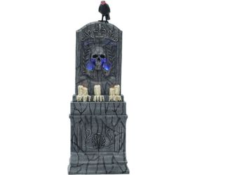 3.4-Ft. Tall Motion-Activated Aged Cemetery Tombstone, Premium Halloween Prop