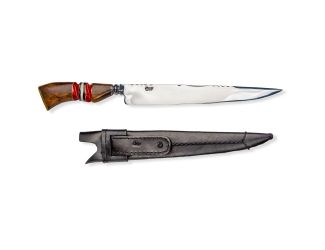 Treasure Luxor Polished 10-inch Stainless Steel Knife in Red