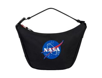 Balenciaga Nasa Logo Sling Shoulder Crossbody Bag Black Recycled Nylon