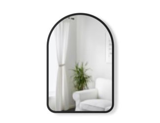 Hub Arched Mirror 24x36 Black