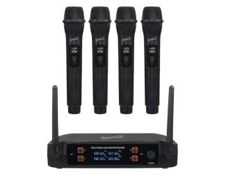 2.4Ghz 4-Channel Wireless Microphone System w/ 4 Microphones