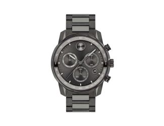 Mens BOLD Verso Chronograph Gunmetal Stainless Steel Watch Gunmetal Dial