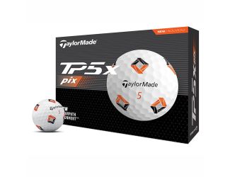 TaylorMade TP5X PIX White 2024 Golf Balls - 1 Dozen