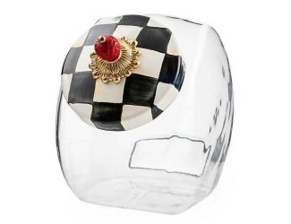 cookie jar with emerald check lid