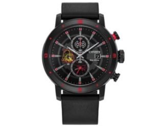 Men's Star Wars Darth Vader Leather Strap watch, Black dial