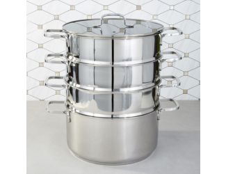 DiNA Helix 5pc Recycled Stainless Steel 9Qt. Steamer Set