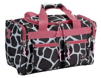 19" Multi-Pocket Duffle - Pink Giraffe