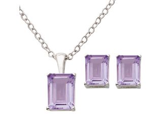 Amethyst Earring & Necklace Set