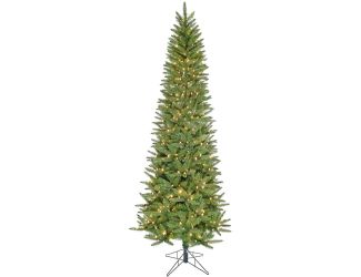 6.5 Ft. Windsor Pine Slim Artificial Christmas Tree with Warm White LED Lights