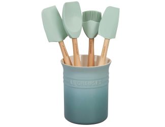 5pc Craft Series Silicone Utensil Set w/ Crock Sea Salt