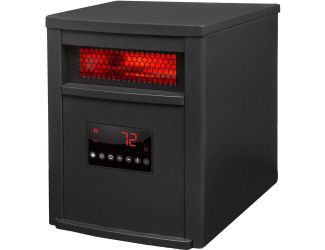 6-Element Infrared Heater with Black Steel Cabinet