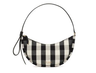 Smile Gingham Small Shoulder Bag - Black Multi