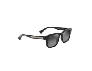 Maluhia Polarized Sunglasses Shiny Black Frame Neutral Gray Lens