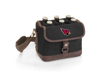 New England Patriots - Beer Caddy Cooler Tote with Opener, (Black with Brown Accents)