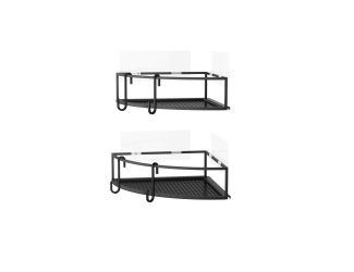 Cubiko Corner Adhesive Bin Set of 2 Black