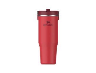 The IceFlow Flip Straw Tumbler 30oz - Chili Red