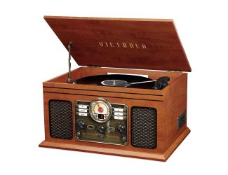 7-in-1 Bluetooth turntable-Mahogany