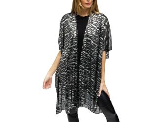 Zebra Foil Print Kimono