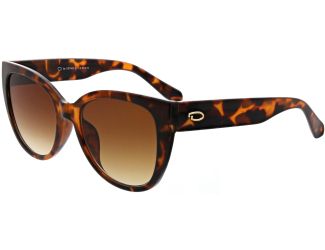 Women's Rounded Modern Edged Cat-Eye Sunglasses - Tort
