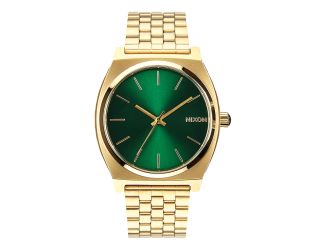 Men's Time Teller Gold-Tone Stainless Steel Watch Green Dial