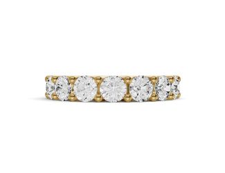 1CTW 7 Stone Round Lab Diamond Band Size 6.5