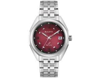 Bulova Men's Jet Star Stainless Steel Bracelet watch, Red dial