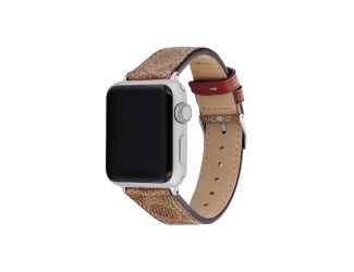 Tan Canvas Apple Watch Strap w/ "C" Logos 38mm & 40mm