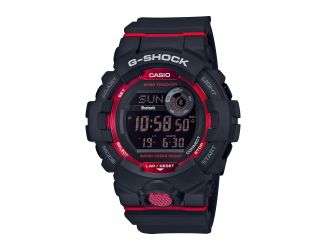 Mens G-Shock Steptracker Bluetooth Digital Watch Black/Red