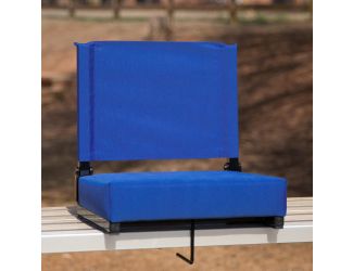 500 lb. Rated Lightweight Stadium Chair-Handle-Padded Seat, Blue