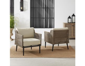 Southwick 2Pc Outdoor Wicker Armchair Set