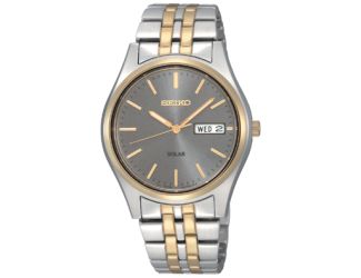 Mens Two Tone Case Charcoal Dial