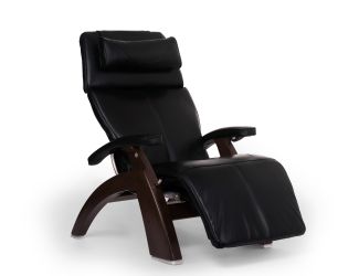 Perfect Chair - Dark Walnut Electric Base with Black Premium Leather