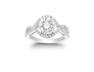 Sterling Silver Large CZ Engagement or Statement Ring.  Size 9