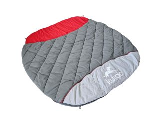 Canyon Puffer Pup Sack 30" Pet Sleeping Bag Charcoal/Red