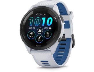 Forerunner 265, Black Bezel and 46mm Whitestone Case with Whitestone Silicone Band